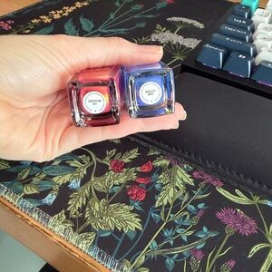 Red and Blue Nail Polish Set